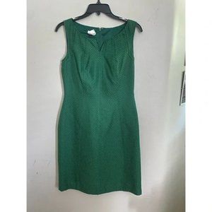 Ann Taylor 4 Dress Forest Green Checkered